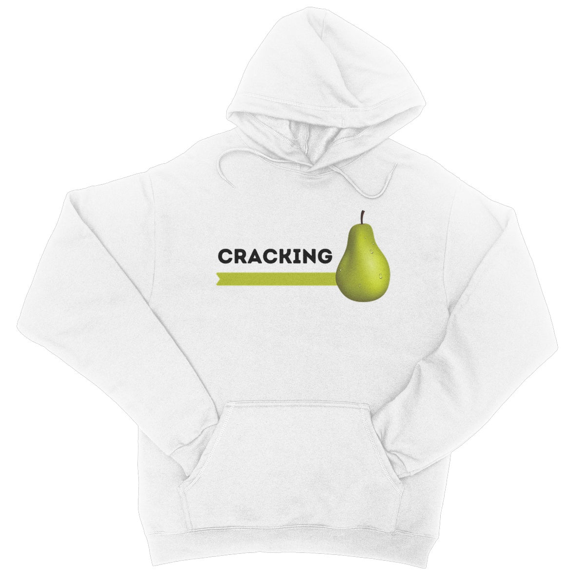 cracking pear hoodie white