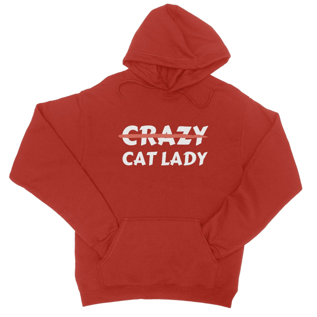crazy cat lady hoodie red