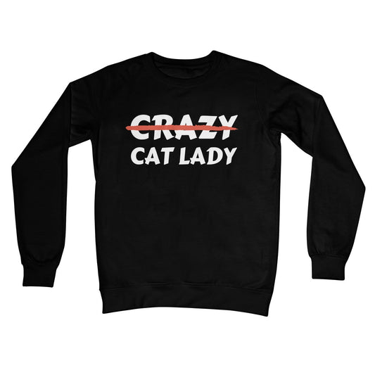 crazy cat lady jumper black