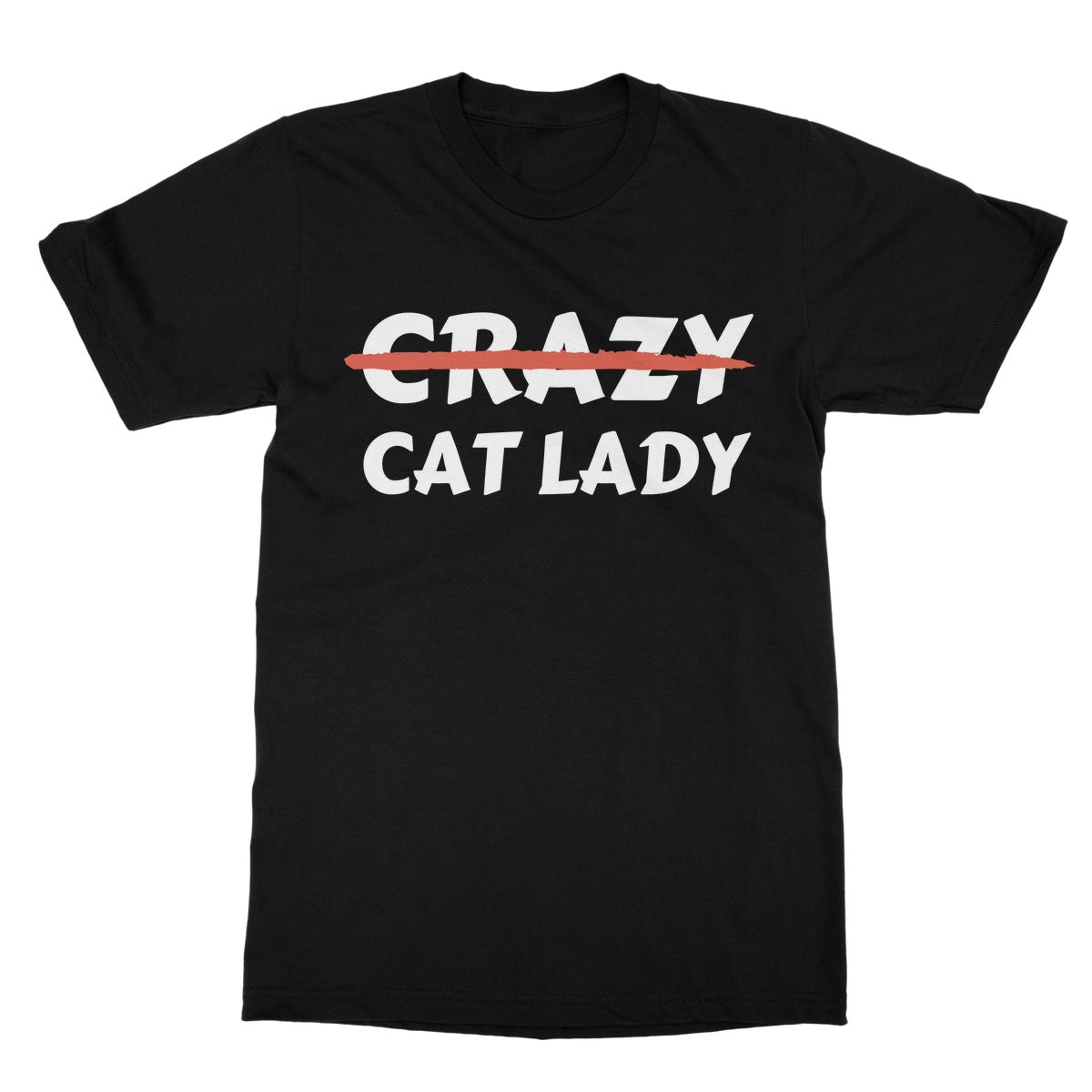 crazy cat lady t shirt black