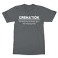 cremation t shirt grey