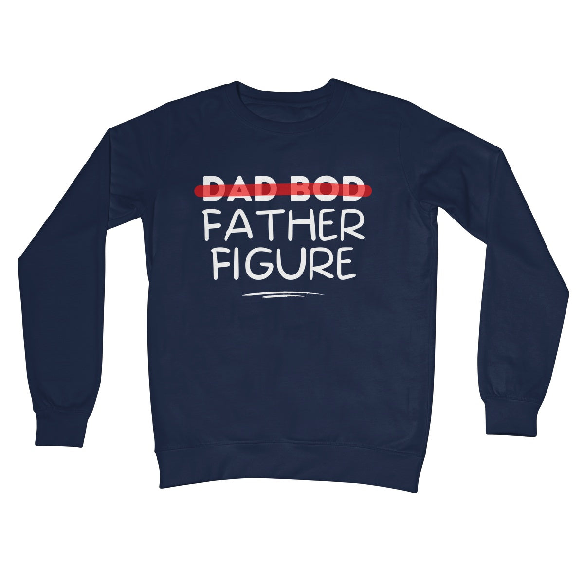 dad bod father figure jumper navy