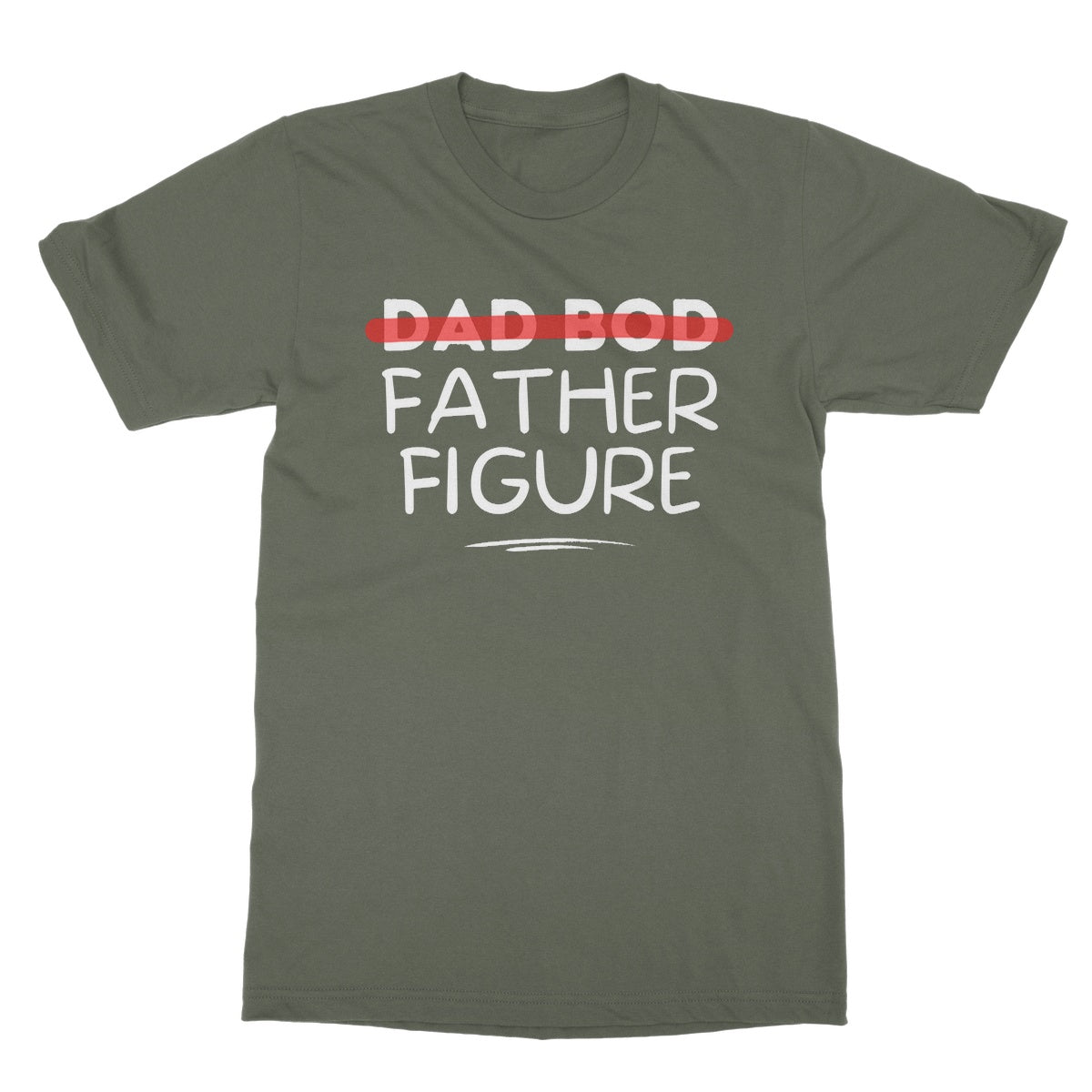 dad bod father figure t shirt green