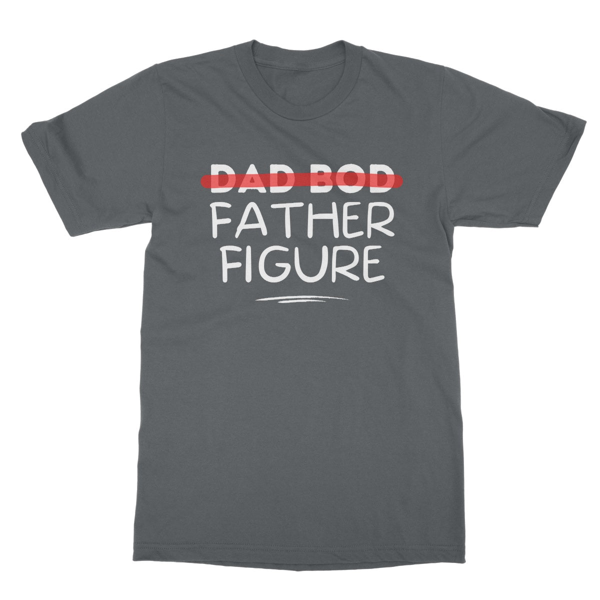 dad bod father figure t shirt grey