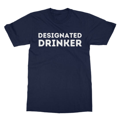 designated drinker t shirt navy