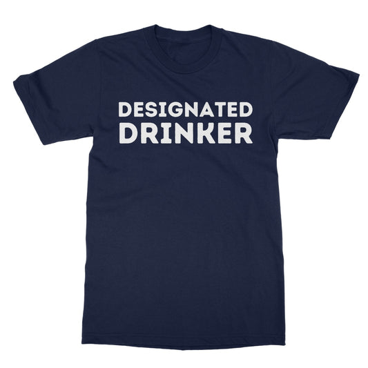 designated drinker t shirt navy