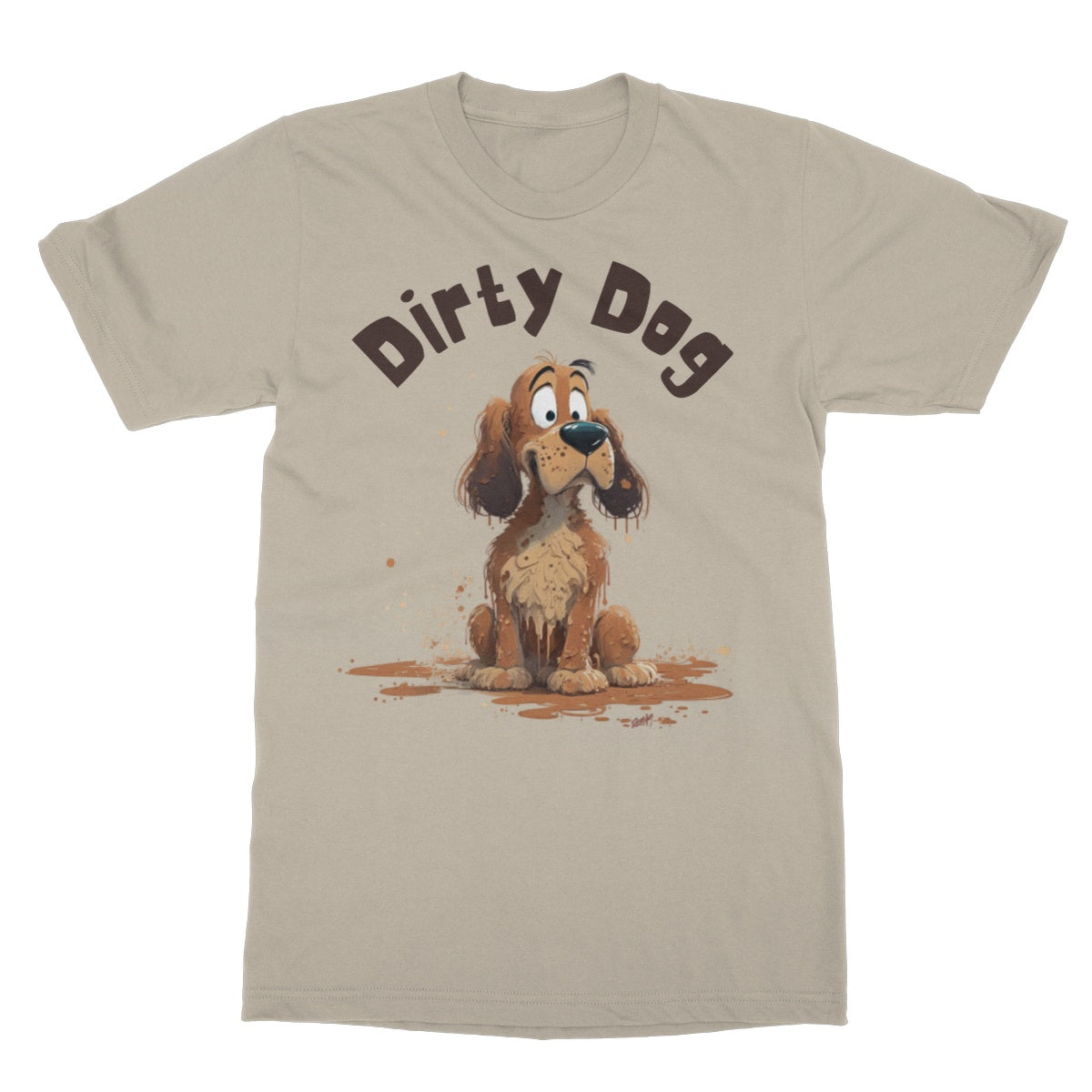 dirty dog t shirt beige