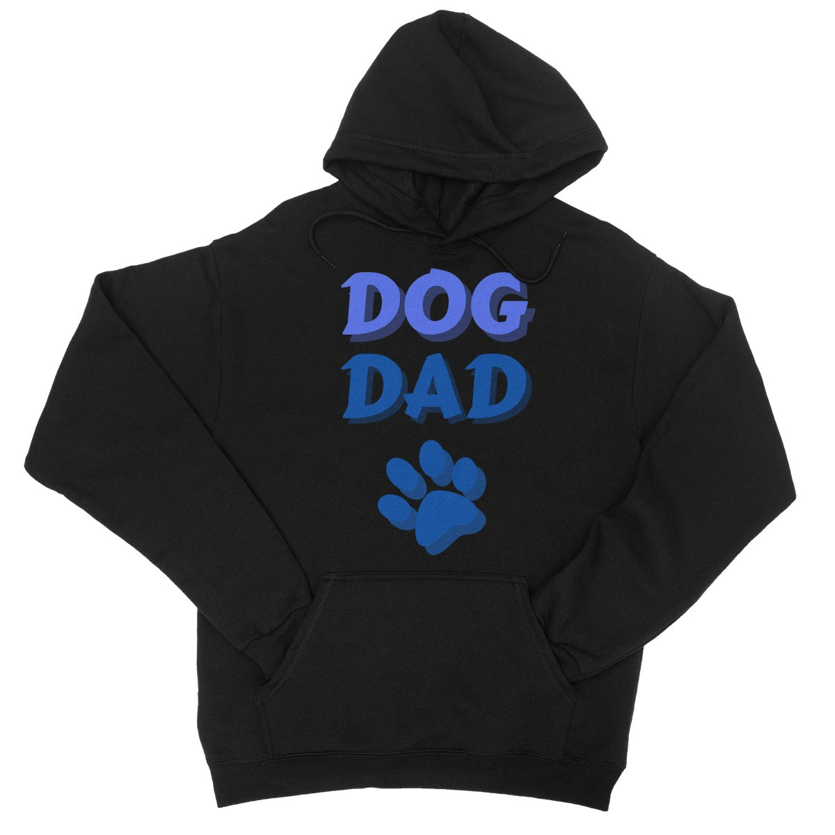 dog dad hoodie black