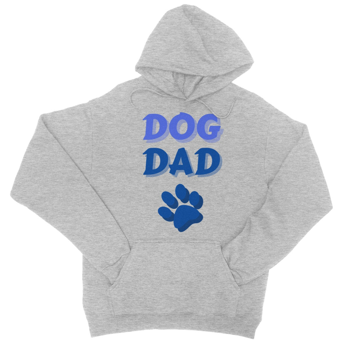 dog dad hoodie light grey