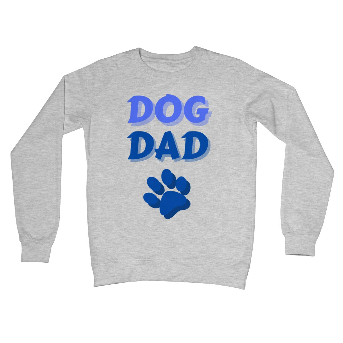 dog dad jumper grey