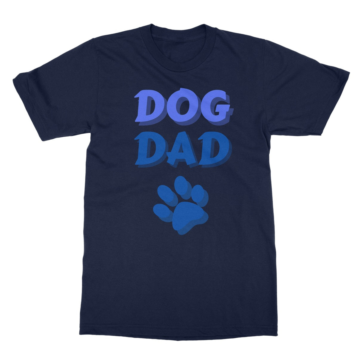 dog dad t shirt navy