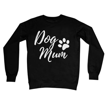 dog mum jumper black