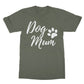 dog mum t shirt green