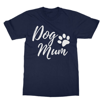 dog mum t shirt navy