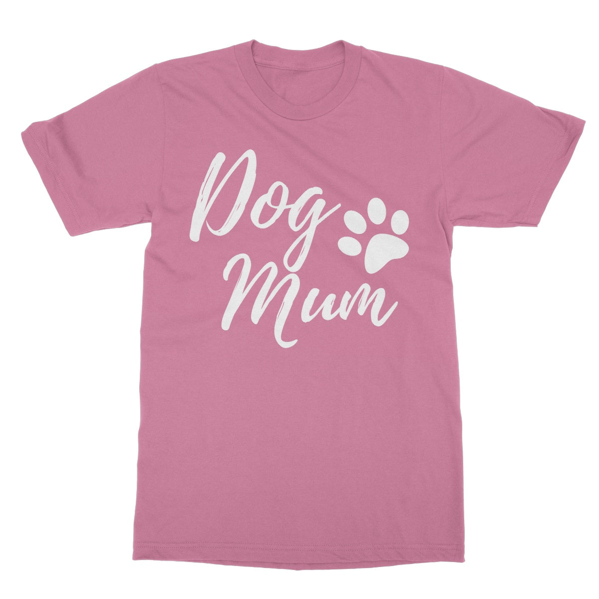 dog mum t shirt pink