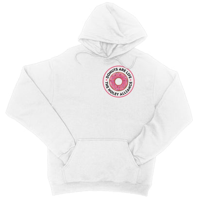 Donuts Are Life, The Holey Alliance Hoodie - Arctic White - Funny Hoodie