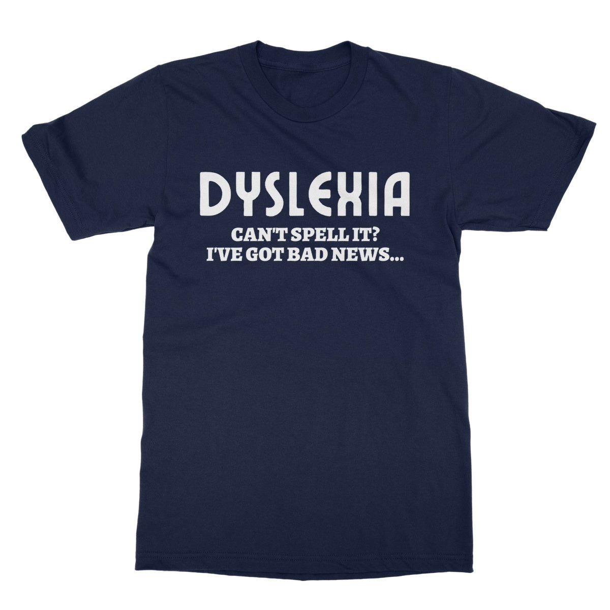 dyslexia t shirt navy