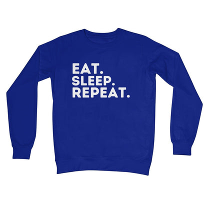 Eat Sleep Repeat Jumper - Royal - Funny Jumper