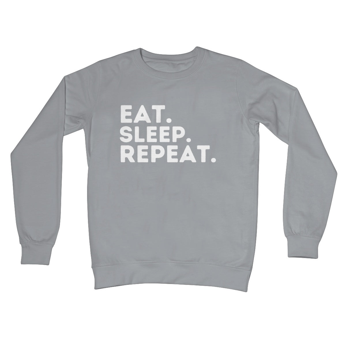 eat sleep repeat jumper grey