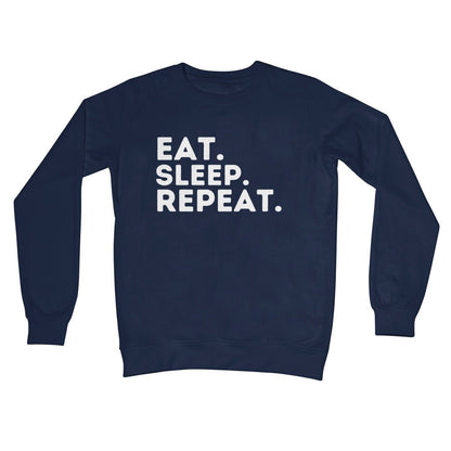 Eat Sleep Repeat Jumper - Oxford Navy - Funny Jumper