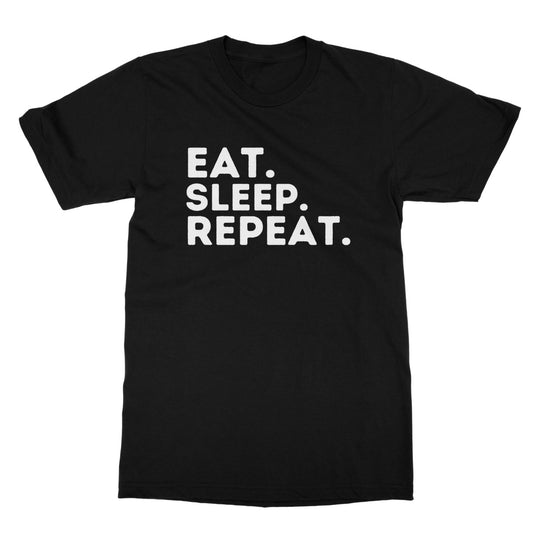 eat sleep repeat t shirt black