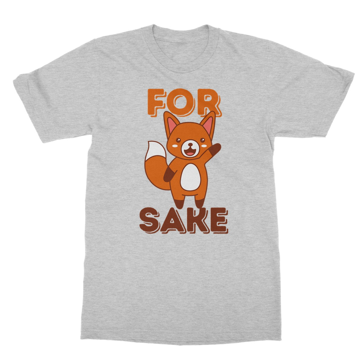 for fox sake t shirt grey