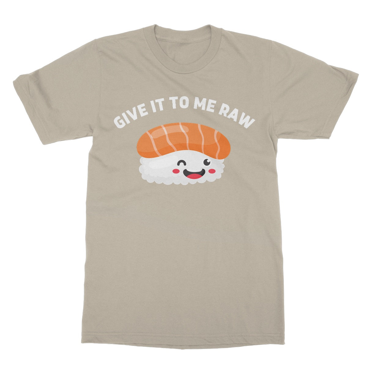 give it to me raw t shirt beige