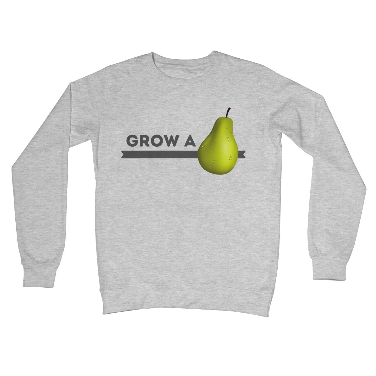 grow a pear jumper grey