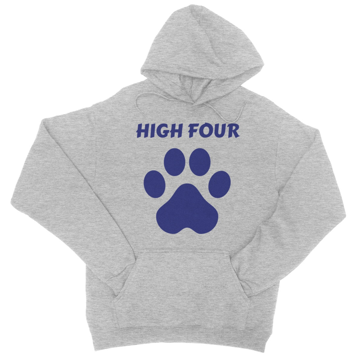 high four hoodie light grey
