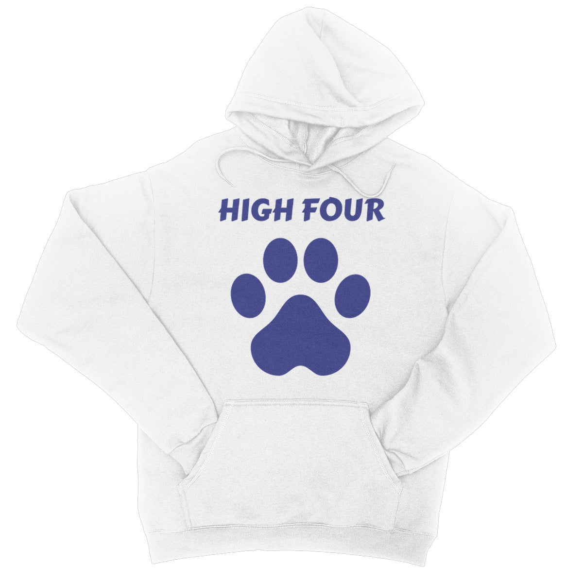 high four hoodie white