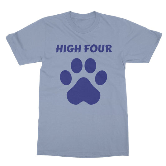 high four t shirt blue