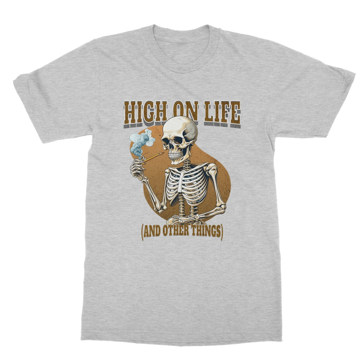 high on life t shirt grey