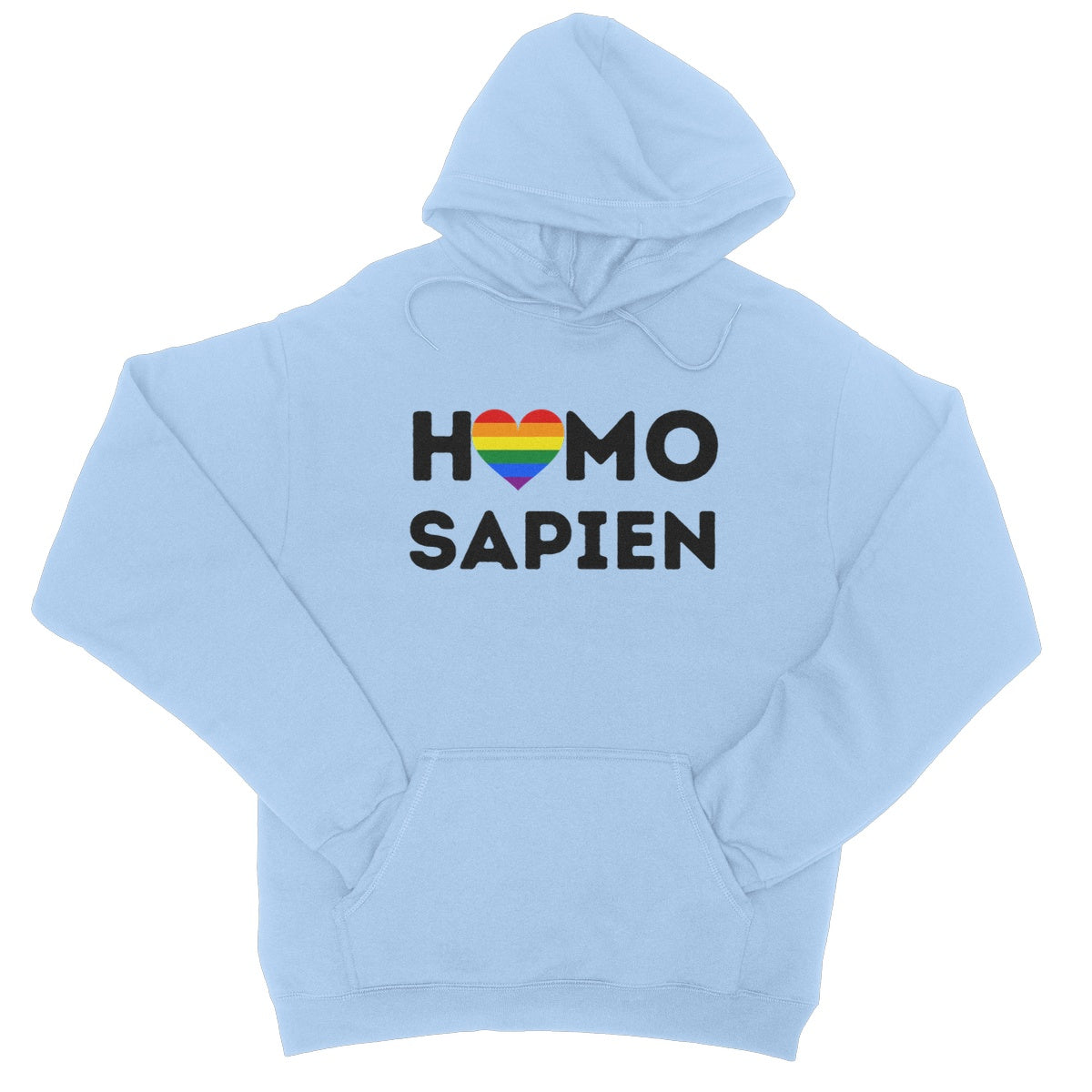 homo sapien hoodie blue