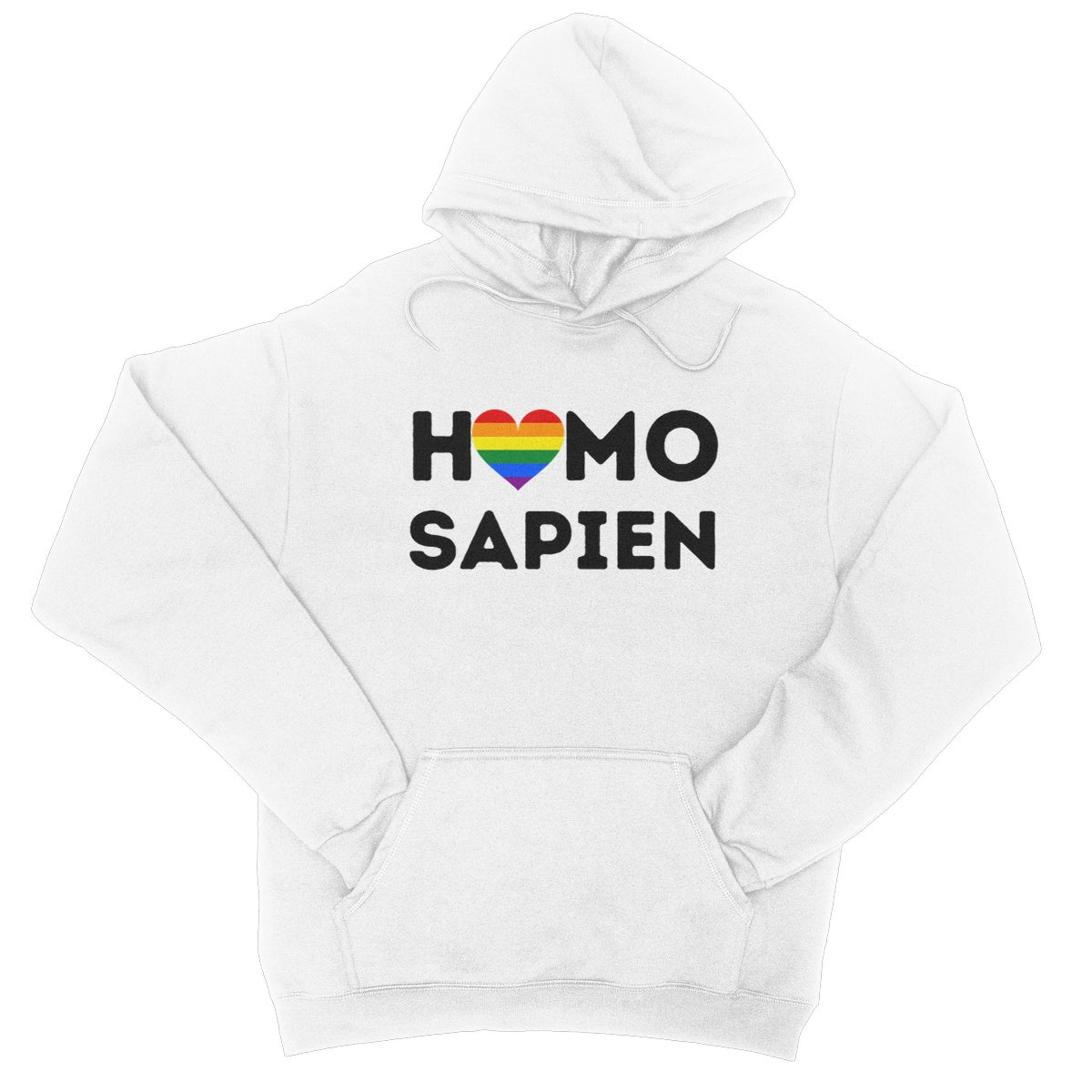 homo sapien hoodie white
