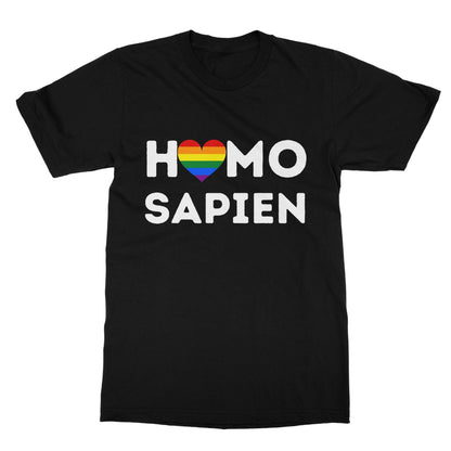 homo sapien t shirt black