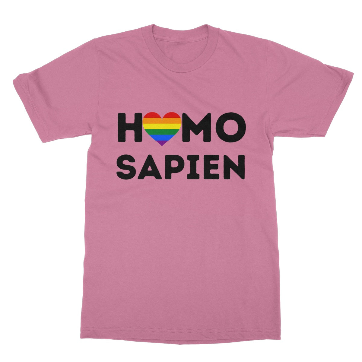 homo sapien t shirt pink
