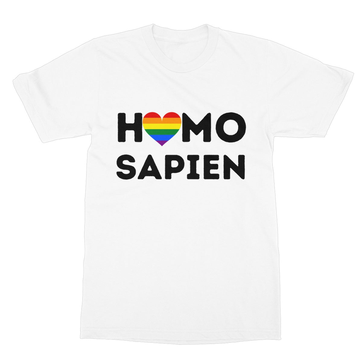 homo sapien t shirt white