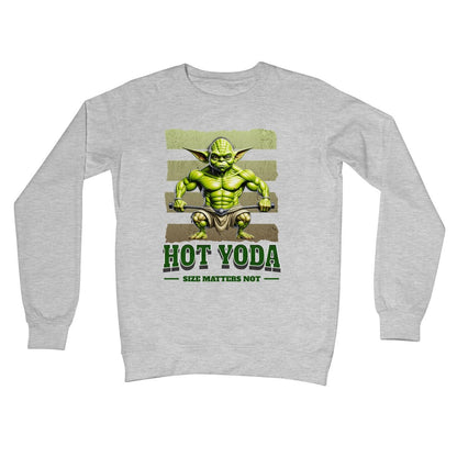 Hot Yoda Jumper - Heather Grey - Funny Jumper