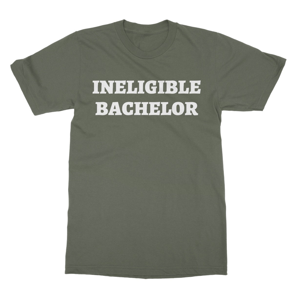 ineligible bachelor t shirt green