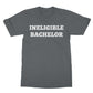 ineligible bachelor t shirt grey