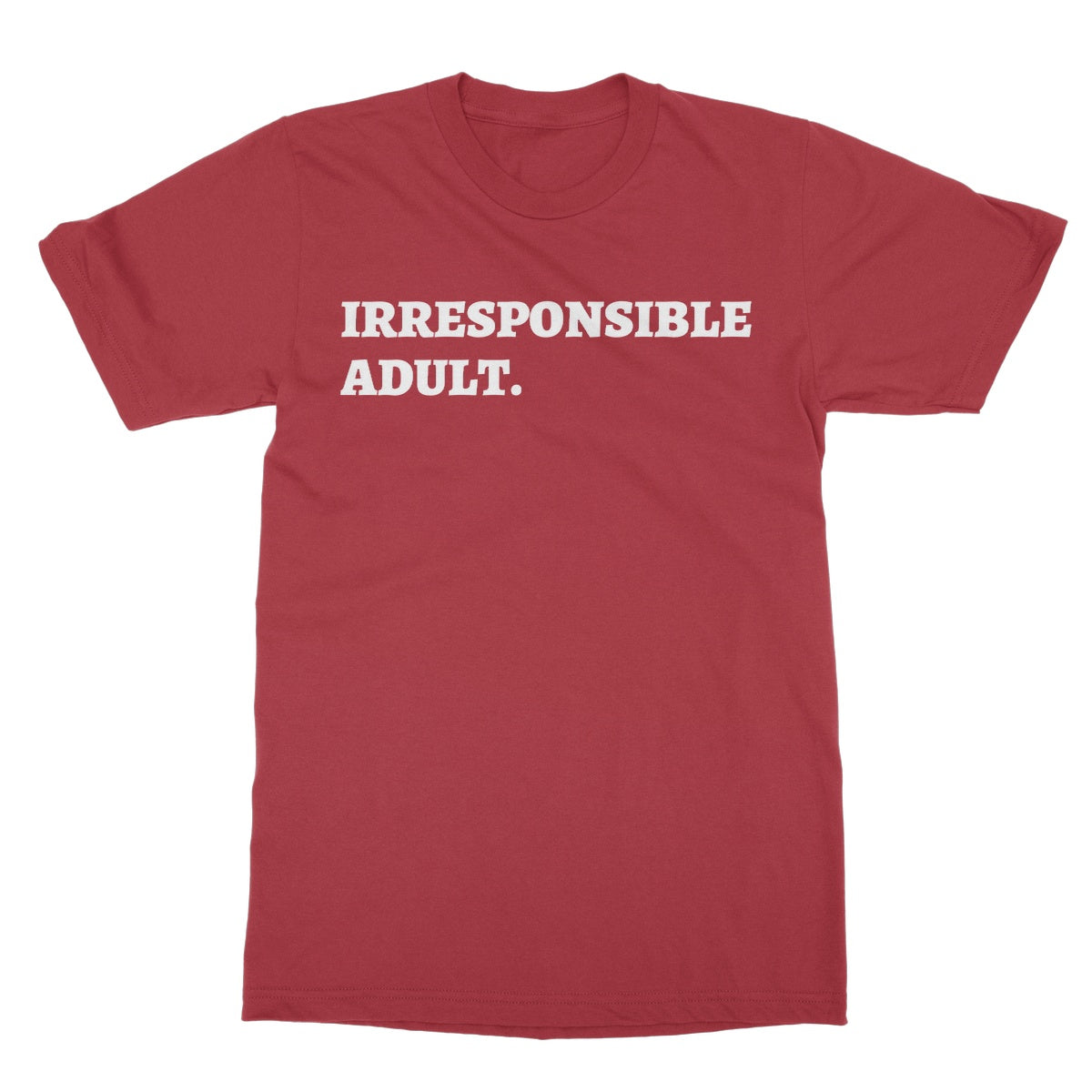 irresponsible adult t shirt red