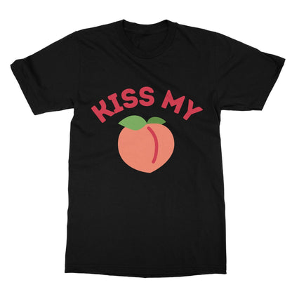 kiss my peach t shirt black