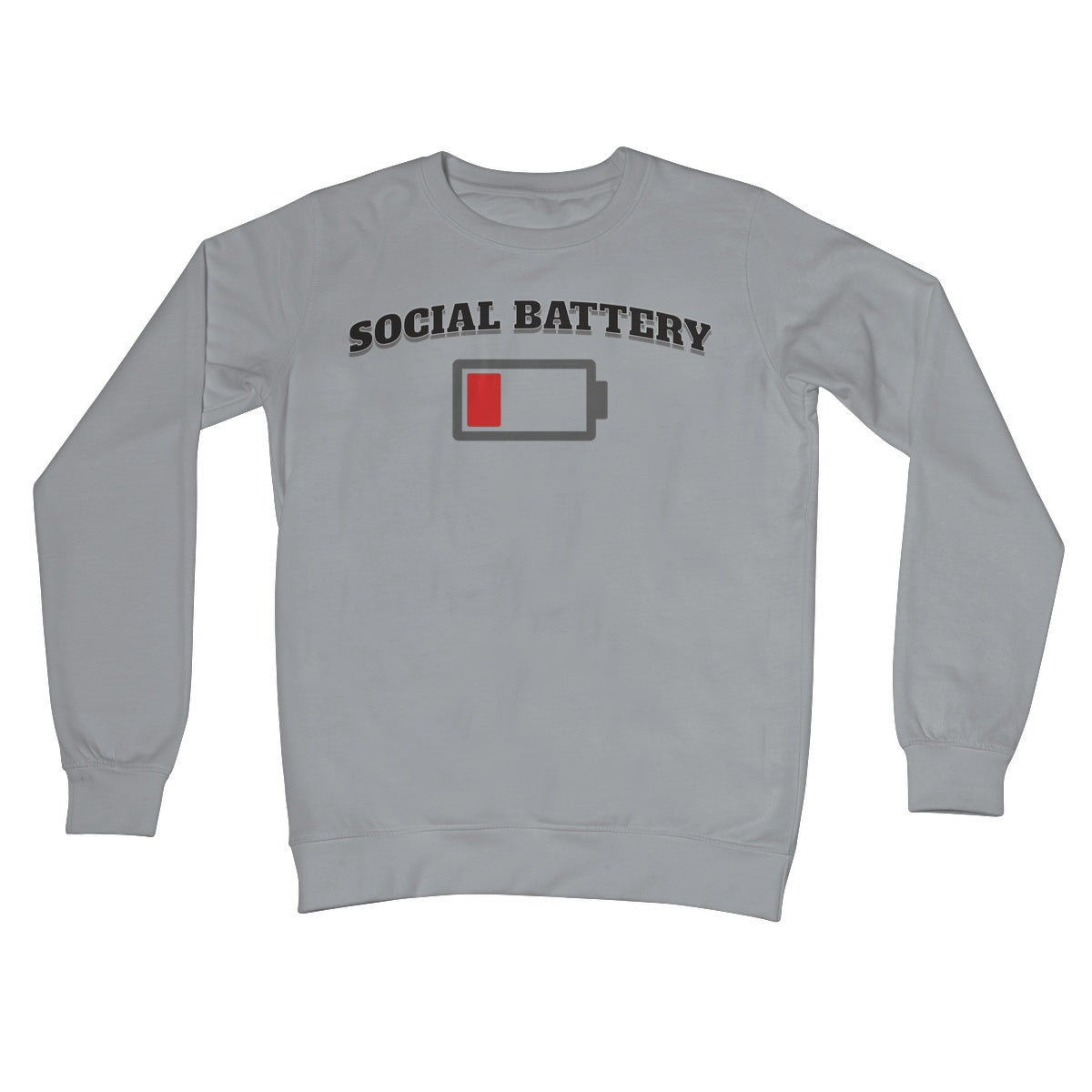 low social battery jumper steel grey