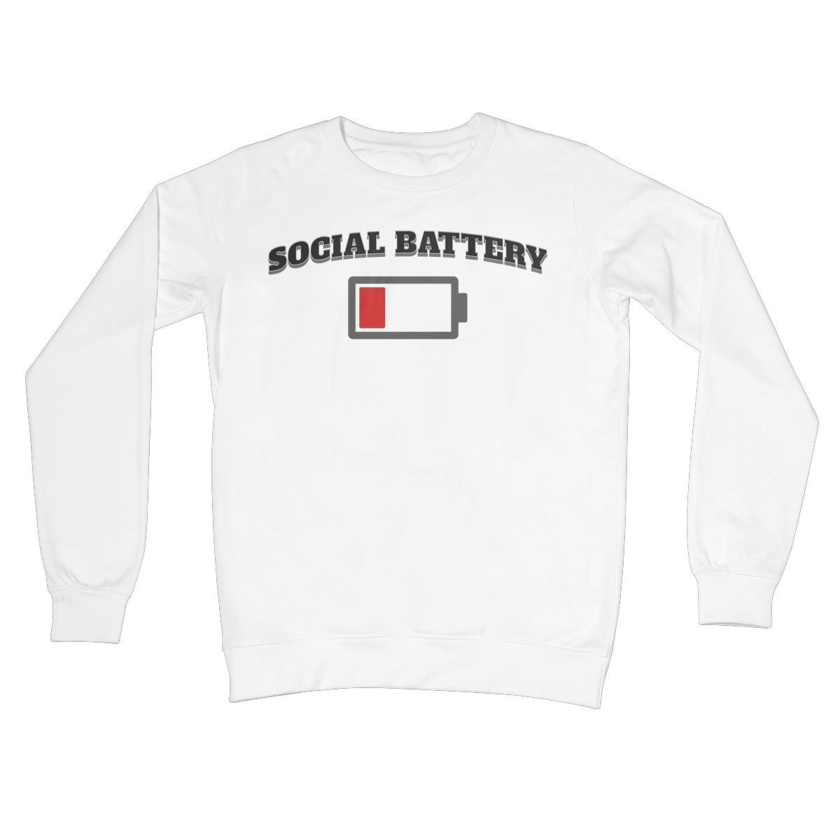 low social battery jumper white