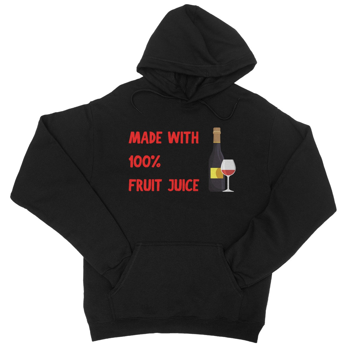 made with 100% fruit juice hoodie black