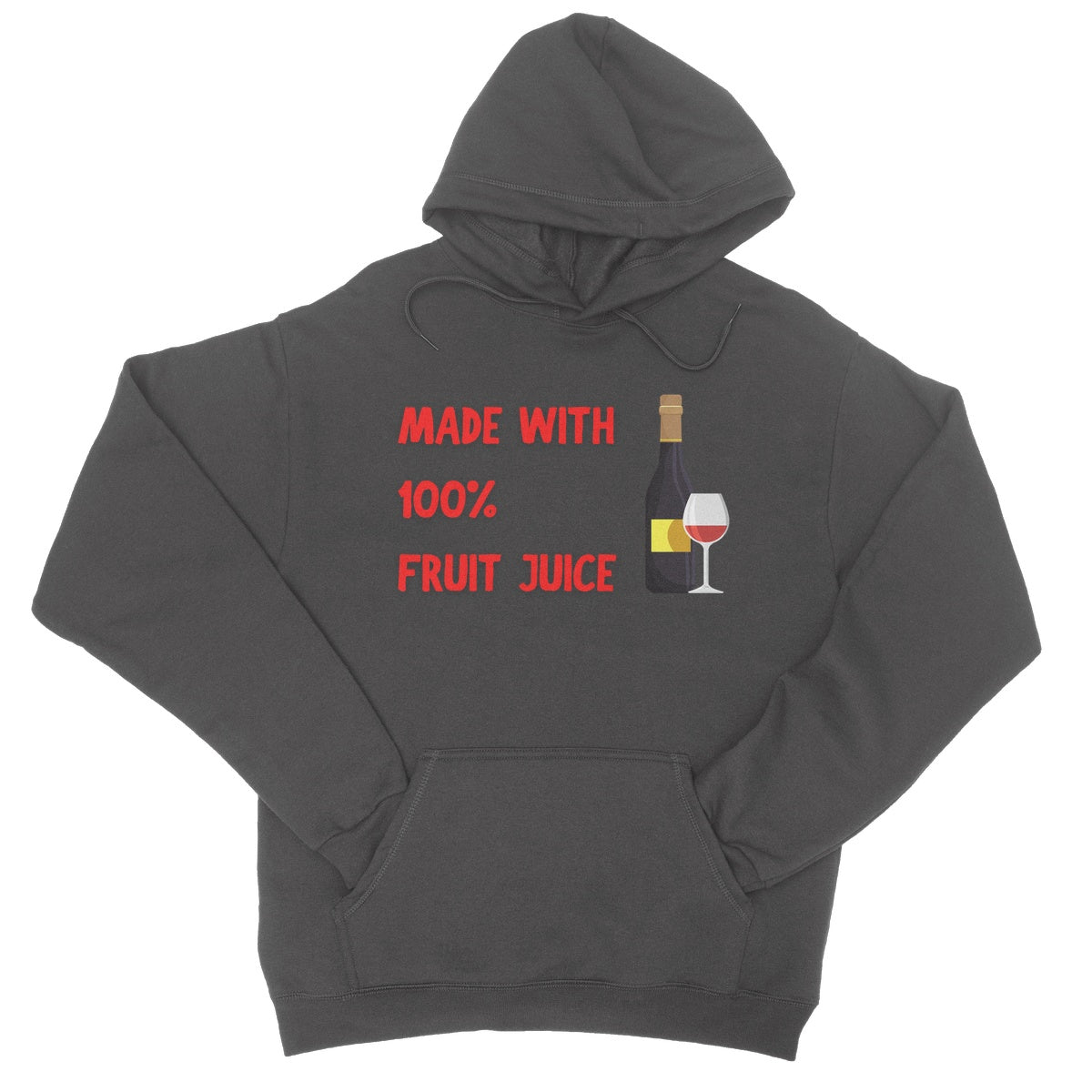 made with 100% fruit juice hoodie grey