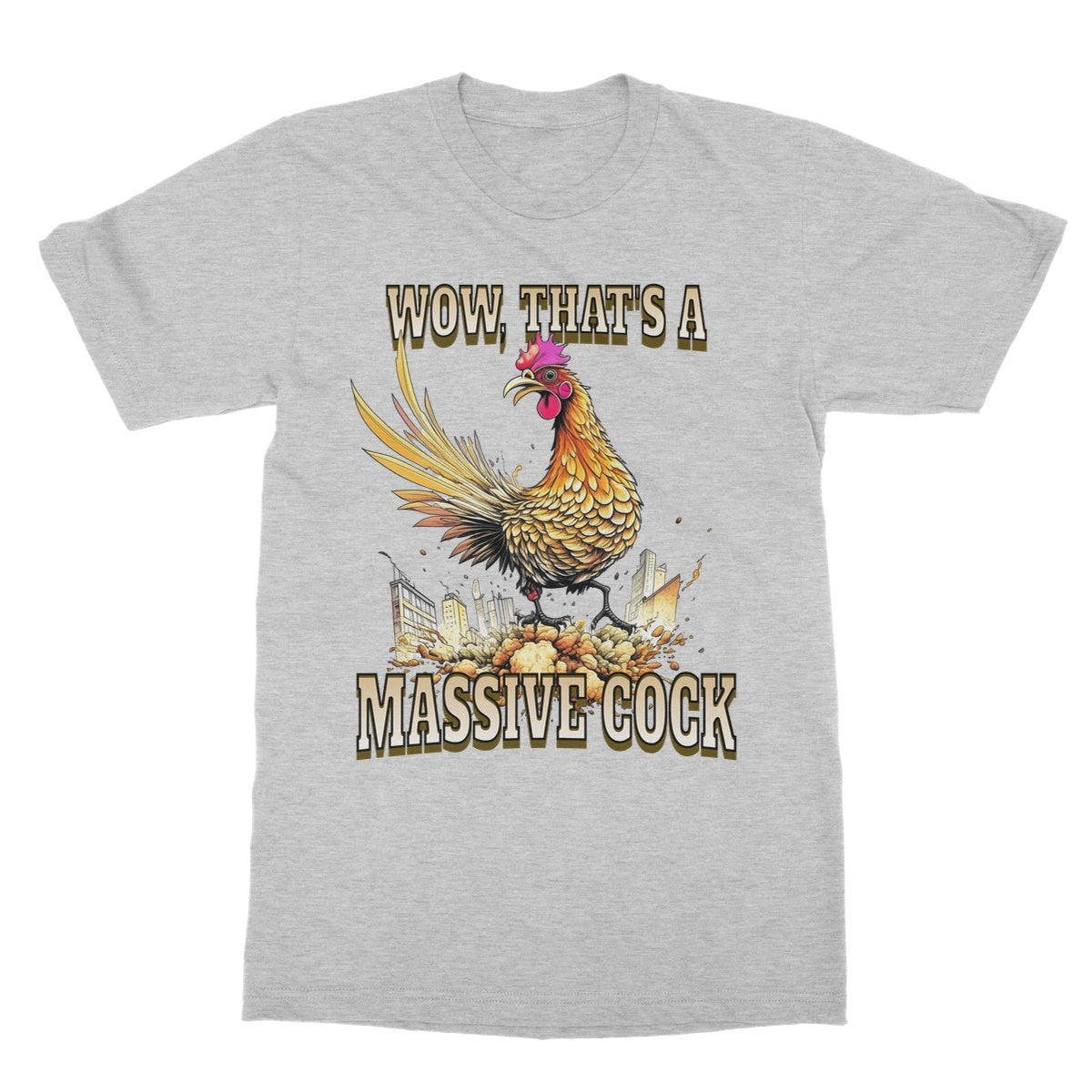 massive cock t shirt grey