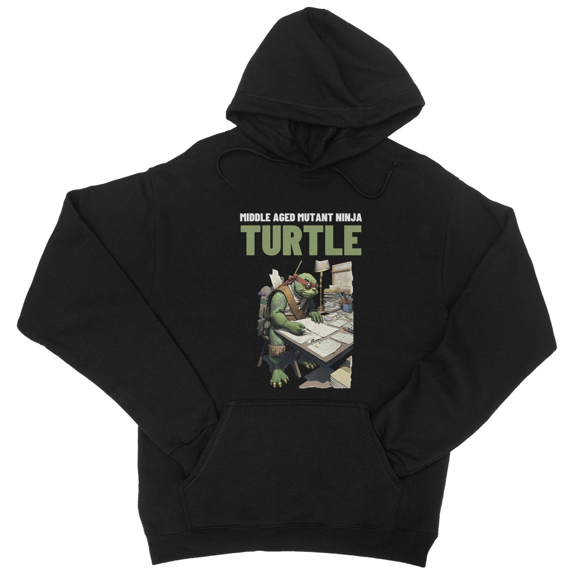 middle aged mutant ninja turtle black