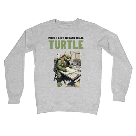middle aged mutant ninja turtle jumper grey