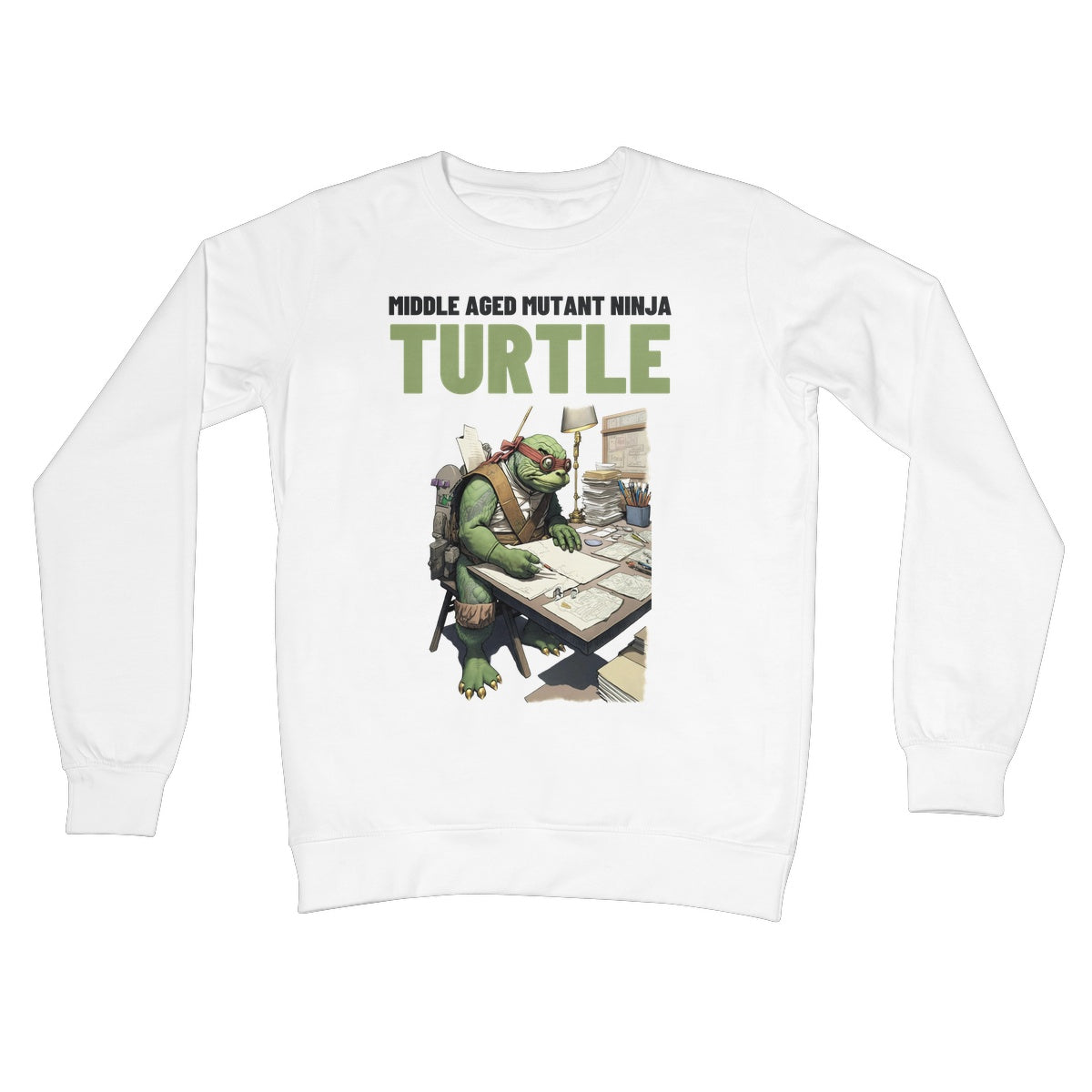 middle aged mutant ninja turtle jumper white